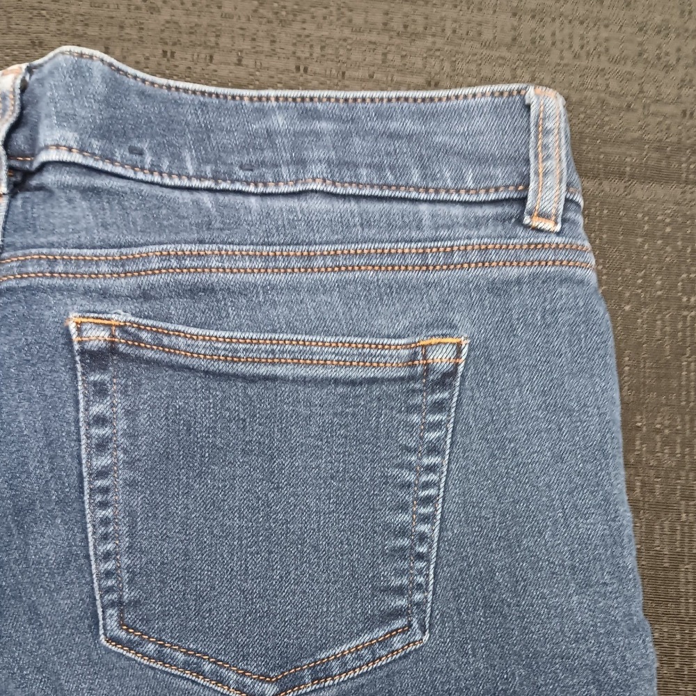 Chaps Petite Womens 10P Medium Wash Skinny Denim Jeans Blue Elastic Waistband - Picture 8 of 13
